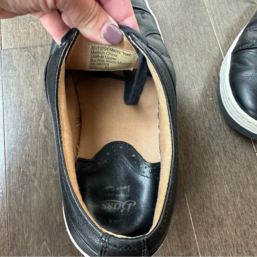 GH BASS &‎ Co Men's Black Leather Sneaker Dress Casual Size 10M